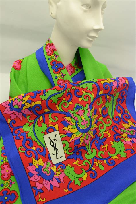 foulard homme ysl|Yves Saint Laurent Vintage Scarves & Wraps for sale .